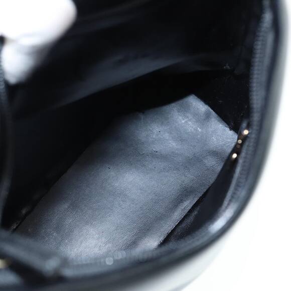 GUCCI Bamboo Shoulder Bag Leather Black Gold 001 001 - Picture 11 of 16